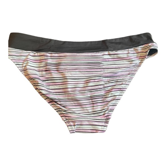 soybu Women Swimwear Black Amalfi Band Stripe Bikini Bottom - Picture 6 of 12